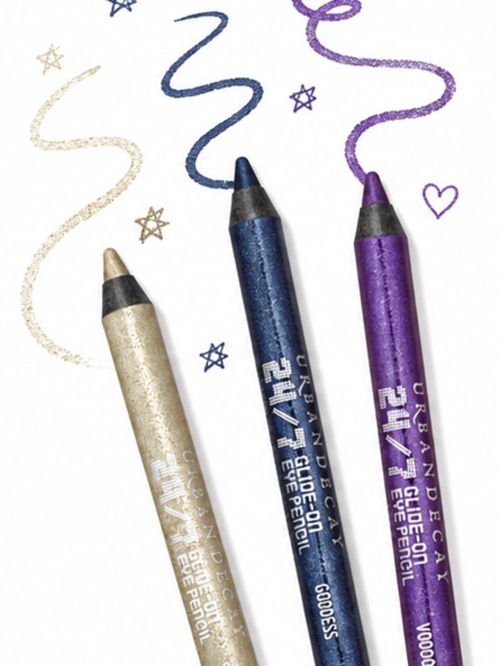 NEW - 3PC Hex Remedy 24/7 Glide On Eyeliner Pencil Set - Sold OuLimited Edition